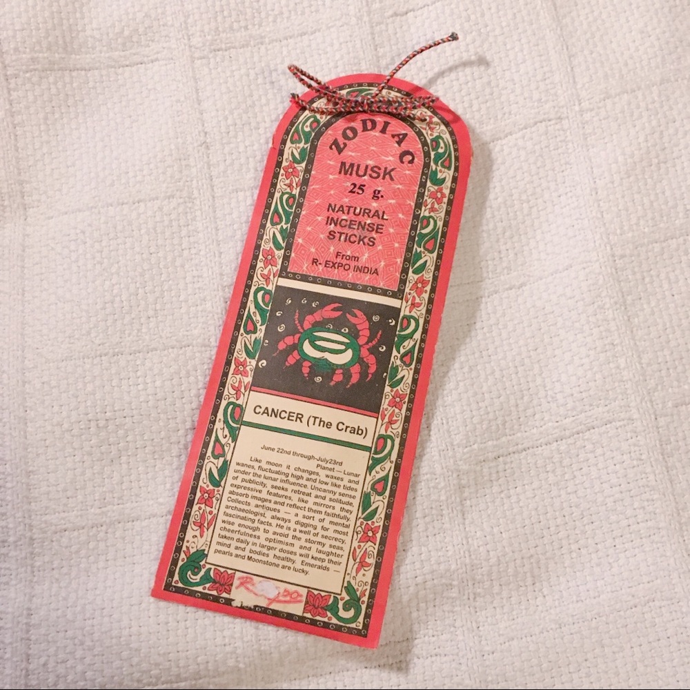 NEW Zodiac Cancer natural incense sticks